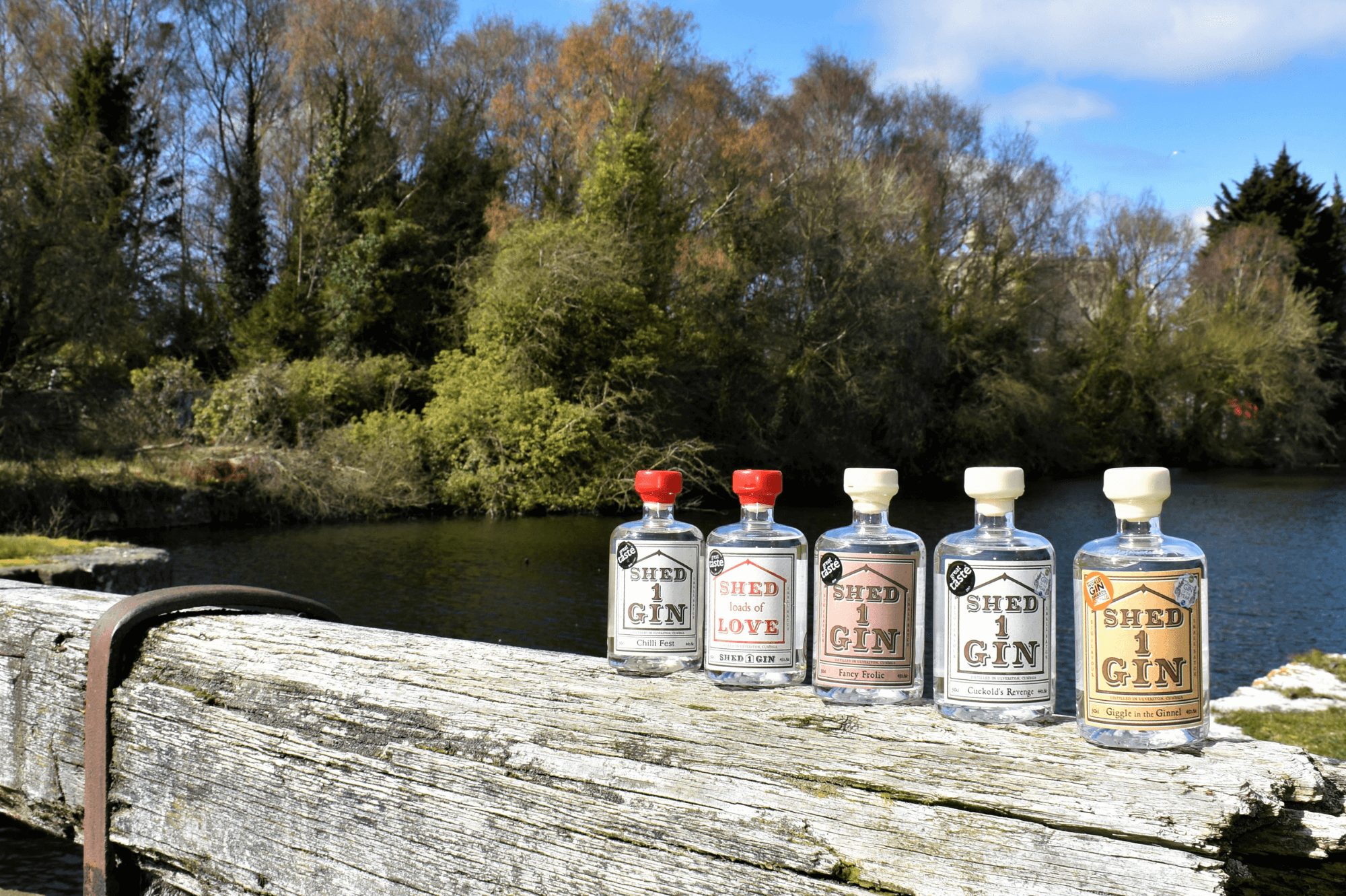 Gin bottles near Ulverston Canal | Shed 1 Distillery, Ulverston on the Edge of the Lake District
