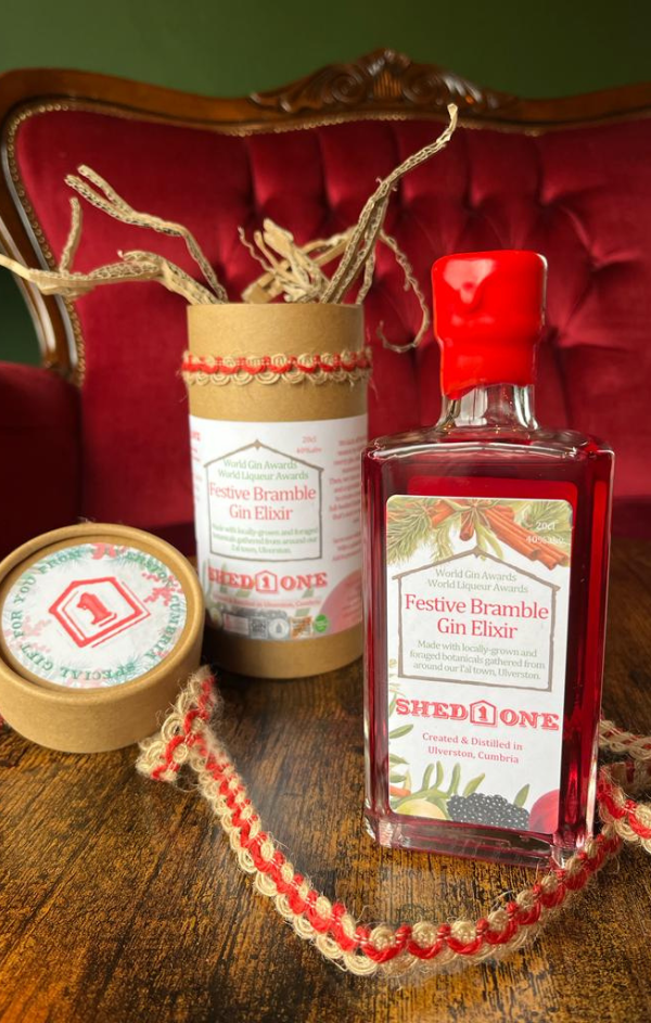 Festive Bramble Gin Elixir Gift Tube